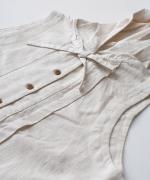 6.5ozコットンリネンデニム　フードジャンパースカート