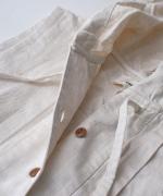 6.5ozコットンリネンデニム　フードジャンパースカート