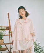 太番手ステッチコットンリネンボイル　フードベスト