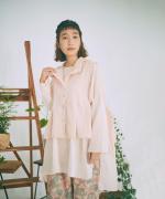 太番手ステッチコットンリネンボイル　フードベスト