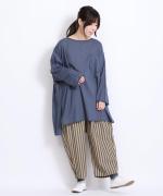 太番手ステッチコットンリネンボイル　チュニック