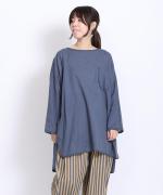 太番手ステッチコットンリネンボイル　チュニック