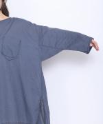 太番手ステッチコットンリネンボイル　チュニック