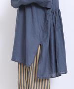 太番手ステッチコットンリネンボイル　チュニック