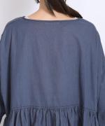 太番手ステッチコットンリネンボイル　チュニック