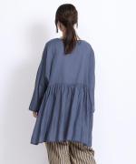 太番手ステッチコットンリネンボイル　チュニック