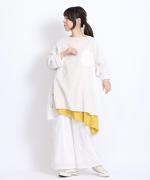 太番手ステッチコットンリネンボイル　チュニック