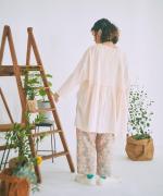 太番手ステッチコットンリネンボイル　チュニック