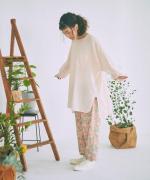 太番手ステッチコットンリネンボイル　チュニック