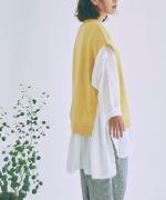 太番手ステッチコットンリネンボイル　チュニック