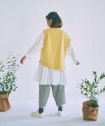 太番手ステッチコットンリネンボイル　チュニック