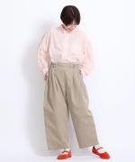 顔料染フレンチドリル　フル丈パンツ