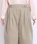 顔料染フレンチドリル　フル丈パンツ