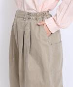 顔料染フレンチドリル　フル丈パンツ