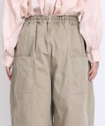 顔料染フレンチドリル　フル丈パンツ