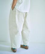 顔料染フレンチドリル　フル丈パンツ