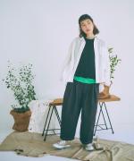 顔料染フレンチドリル　フル丈パンツ