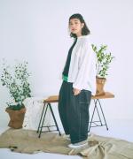 顔料染フレンチドリル　フル丈パンツ