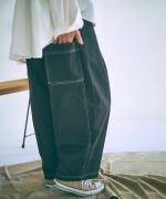 顔料染フレンチドリル　フル丈パンツ