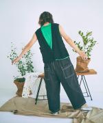 顔料染フレンチドリル　フル丈パンツ