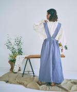 スモッキングコットンリネン　2wayブラウス