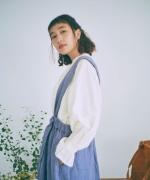 スモッキングコットンリネン　2wayブラウス