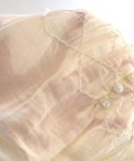 スモッキングコットンリネン　2wayブラウス