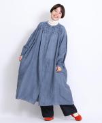 スモッキングコットンリネン　ワンピース