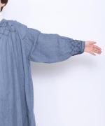 スモッキングコットンリネン　ワンピース