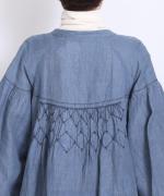 スモッキングコットンリネン　ワンピース