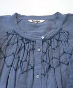 スモッキングコットンリネン　ワンピース