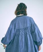 スモッキングコットンリネン　ワンピース