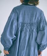 スモッキングコットンリネン　ワンピース