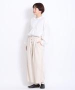 9.5ozコットンリネンデニム　ワイドテーパードパンツ