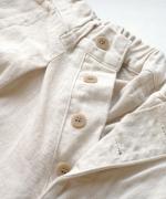 9.5ozコットンリネンデニム　ワイドテーパードパンツ