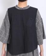 リネンコットンキャンバス　2wayベスト