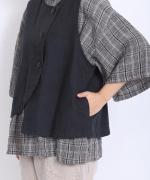 リネンコットンキャンバス　2wayベスト