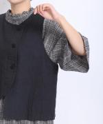 リネンコットンキャンバス　2wayベスト