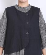 リネンコットンキャンバス　2wayベスト