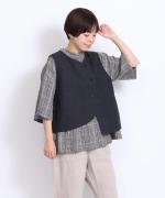 リネンコットンキャンバス　2wayベスト