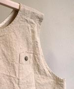 リネンコットンキャンバス　2wayベスト