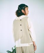 リネンコットンキャンバス　2wayベスト