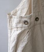 リネンコットンキャンバス　2wayジャンパースカート