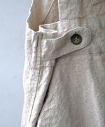 リネンコットンキャンバス　2wayジャンパースカート