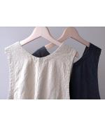 リネンコットンキャンバス　2wayジャンパースカート