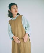 リネンコットンキャンバス　2wayジャンパースカート