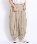 コットンリネンタイプライターファナージュ　ボリュームパンツ