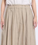 コットンリネンタイプライターファナージュ　ボリュームパンツ