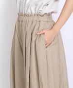 コットンリネンタイプライターファナージュ　ボリュームパンツ