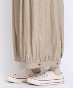 コットンリネンタイプライターファナージュ　ボリュームパンツ